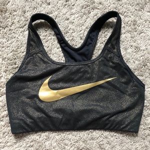 Nike Gold Shimmer Sports Bra